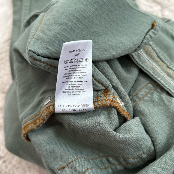 Cotélac Acoté Cropped Pant Cotton Linen Blend Green size 2 - Picture 7 of 8